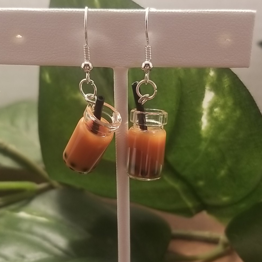 ✨Handmade✨ Boba Tea Earrings